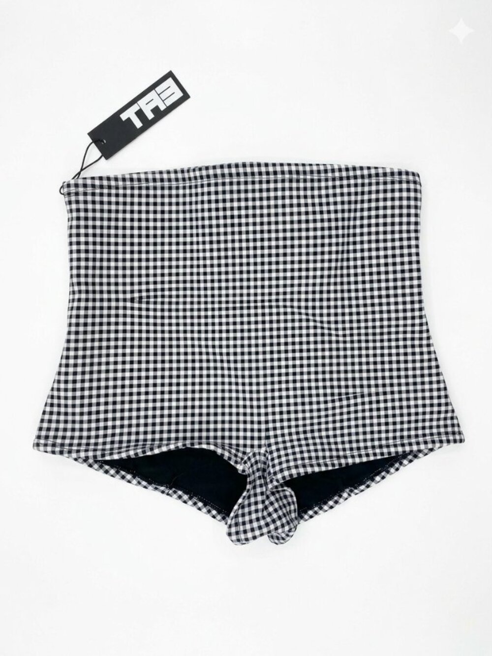 TA3 Boy Shortie in Gingham / Color: Black and White / Size: Medium